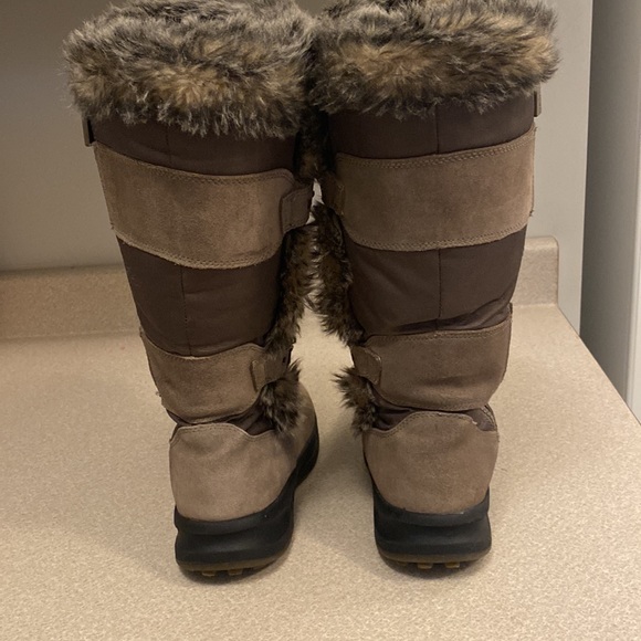 Cougar fur lined leather snow boots - Picture 4 of 9